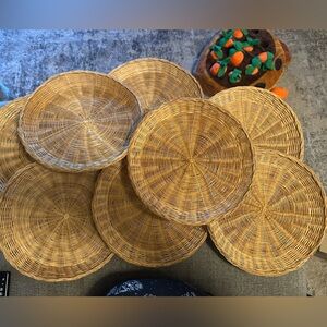 Natural Woven Rattan Placemats Set